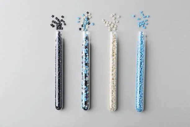 polymer pellet samples for quality testing and material comparison