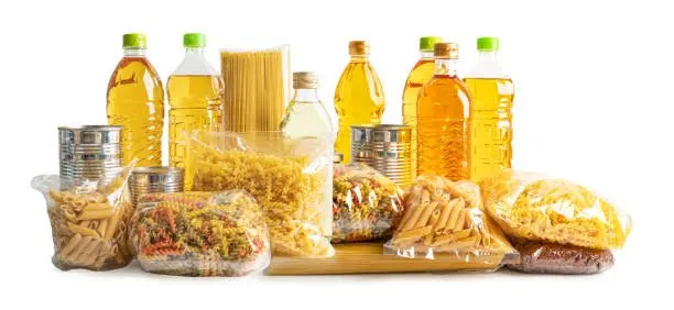food-contact pvc manufacturing packaging compliance, pasta oils and dry goods in transparent pvc bottles and bags